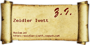 Zeidler Ivett névjegykártya